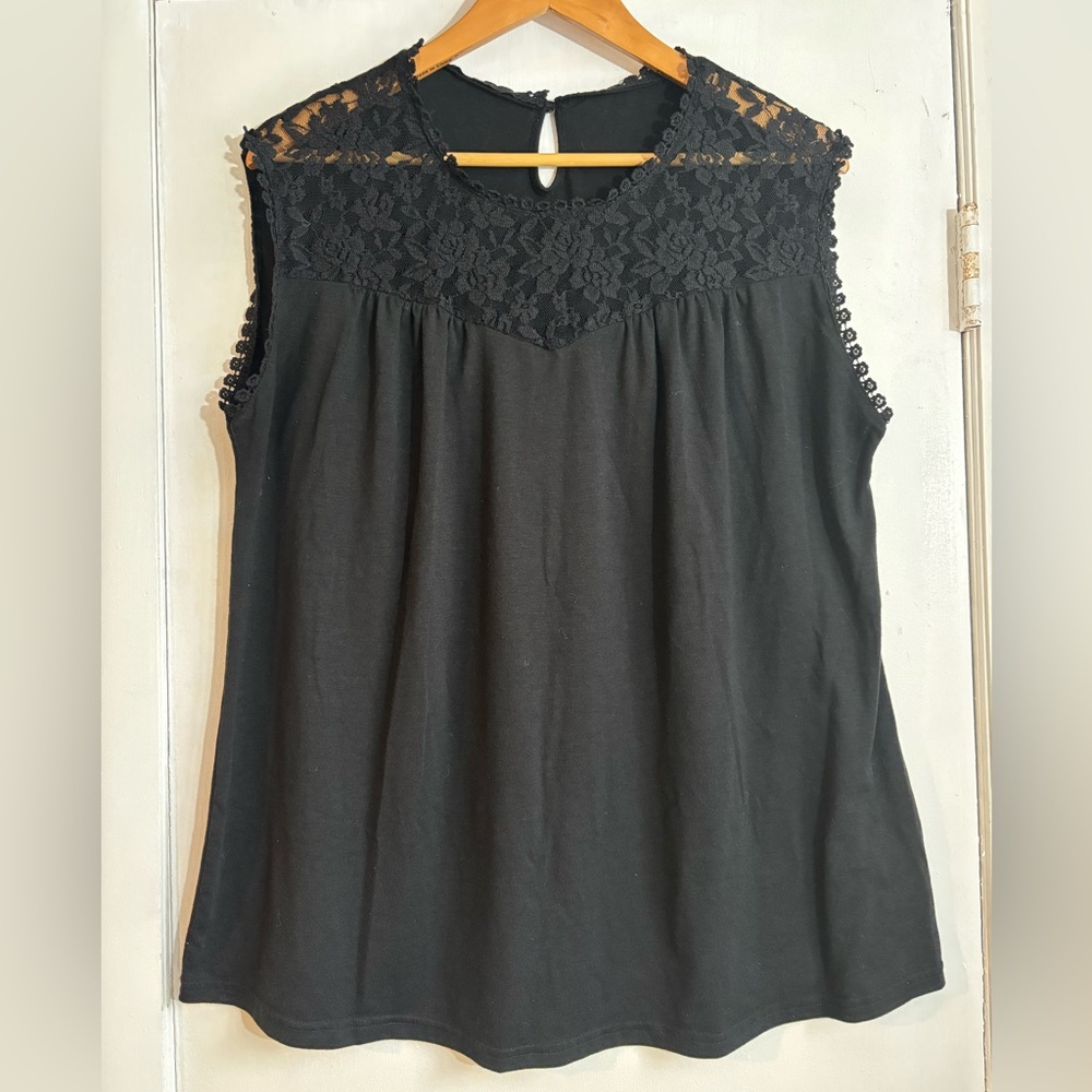 Elegant Black Lace Women's Top
